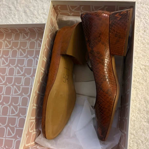 NWT Ulla Johnson Lucy Mary Jane Sunset Python Heels in rust/copper. Size 9 - Picture 6 of 9